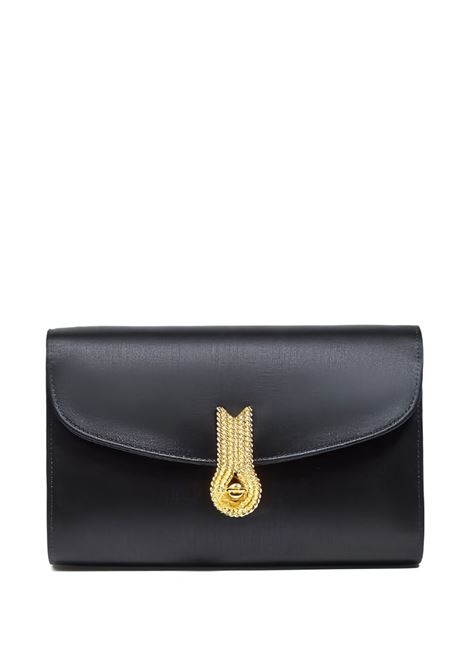 Black satin queen mid clutch Queen mid clutch Amato Daniele - women AMATO DANIELE | 877864ARASONR